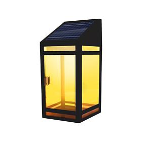 Techko Solar Wall Lantern Amber or White Light Clear Panel