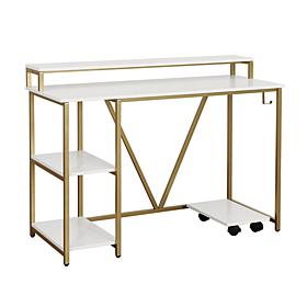 Techni Mobili Industrial Writing Desk, Black