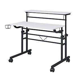 Techni Mobili Rolling Writing Desk with Height Adjustable Desktop