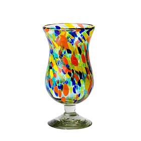Ten Strawberry Street 6-pc. Carnival Hurricane Handblown Mexican Glass