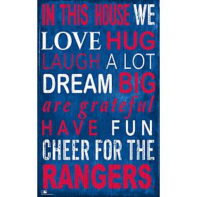 Texas Rangers In This House Sign  
