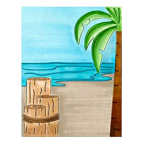 The Stamps of Life Beach A2 Background Die Set