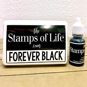 The Stamps of Life Forever Black Archival Ink Pad and Refill