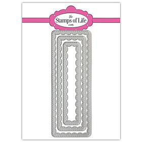 The Stamps of Life Inside Scallop Rounded Rectangle Slimline Die Set