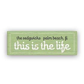 This Is the Life Personalized Canvas Wall Art - Green