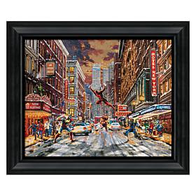 Thomas Kinkade Deadpool - Snow Day - 16" x 20" Brushstroke Vignette