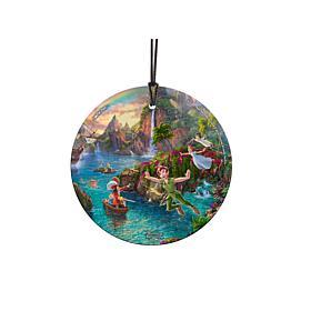 Thomas Kinkade Disney Glass Ornament - Peter Pan (Neverland)