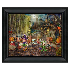 Thomas Kinkade Disney Mickey and Minnie Halloween Fun - 16" x 20" B...