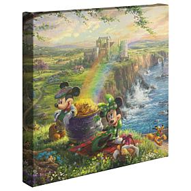 Thomas Kinkade Disney Mickey & Minnie Ireland Gallery Wrapped Canvas