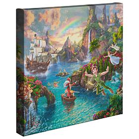 Thomas Kinkade Disney Peter Pan's Never Land Gallery Wrapped Canvas