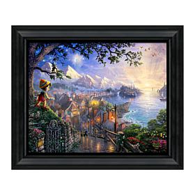 Thomas Kinkade Disney Pinocchio Wishes Upon A Star - 16" x 20" Brus...