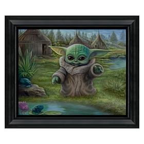 Thomas Kinkade The Mandalorian- Child's Play - 16" x 20" Brushstrok...