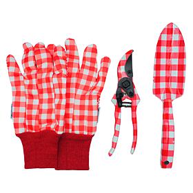 Tower Hill by Christie Brinkley 3pc Garden Set- Gloves, Shears, Shovel