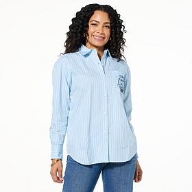 Tower Hill by Christie Brinkley Back Tie Shirt