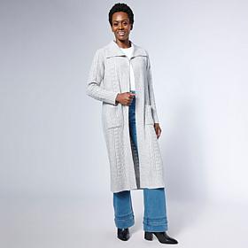 Tower Hill by Christie Brinkley Cable Knit Cardigan