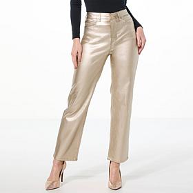 Tower Hill by Christie Brinkley Coated High Rise Ankle Pant
