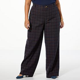 Tower Hill by Christie Brinkley Comfort Wool-Blend Wide Leg Trouser