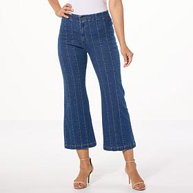 Tower Hill by Christie Brinkley Crop Flare Jean with Seam Detail