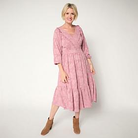 Tower Hill by Christie Brinkley Floral Jacquard Midi Dress