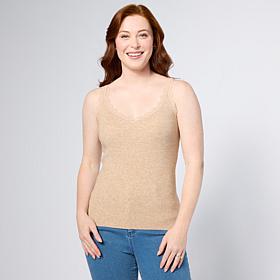 Tower Hill by Christie Brinkley Lace-Trimmed Sweater Knit Tank