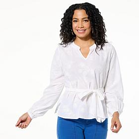 Tower Hill by Christie Brinkley Tie-Waist Blouse