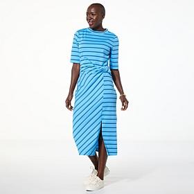 Tower Hill by Christie Brinkley Twist Waist Ponte Dress