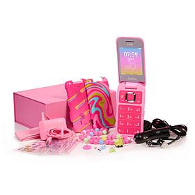 Tracfone HMD Barbie Flip Phone with 1,200 Talk & Text 365-Day Plan