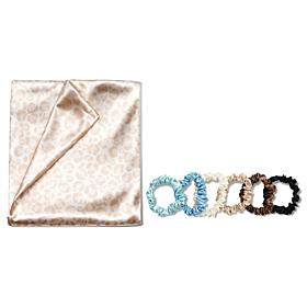 TruRitual 2-pack Satin Pillowcases and 6-pack Satin Scrunchies