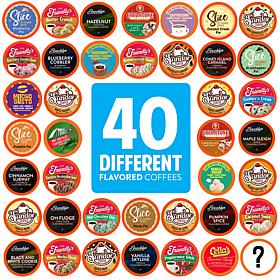 Two Rivers Coffee 40ct Flavored Coffee Pods Sampler-40 Flavors