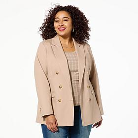 TWRHLL by Christie Brinkley Double-Breasted Relaxed Blazer