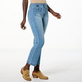 TWRHLL by Christie Brinkley Flare-Leg Ankle Jean