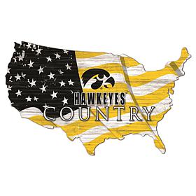 University of Iowa USA Shape Flag Cutout