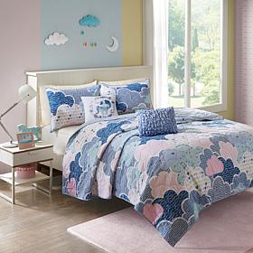 Urban Habitat Kids Cloud Cotton Reversible Coverlet Set, Blue - Twin