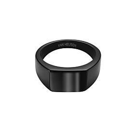 Van Heusen Men's Stainless Steel Black Rectangle Signet Ring