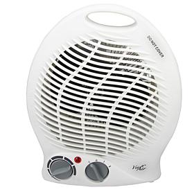 Vie Air 1500W Portable 2-Settings White Home Fan Heater with Adjust...