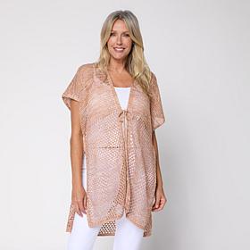 Vince Camuto Marled Knit Tie-Front Ruana