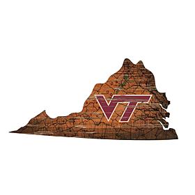 Virginia Tech University Distressed State with Logo