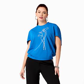 Vivica A. Fox Collection Luxe Crepe Knit Cocoon Top