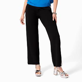 Vivica A. Fox Collection Luxe Crepe Knit Pull-On Pant w/Metallic Trim