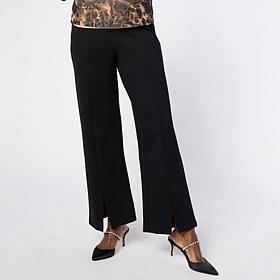 Vivica A. Fox Collection Ponte Knit Front Slit Trouser