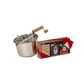 Wabash Valley Farms Retro Popcorn Popping Necessities Set w WhirleyPop