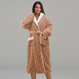 Warm & Cozy Cable Knit Plush Robe