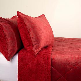 Warm & Cozy Plush Printed Comforter Set Twin