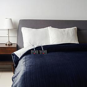 Warm & Cozy Plush to Sherpa Heated Blanket - King