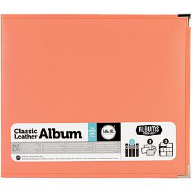 We R Makers Classic Leather D-Ring Album 12" x 12" - Coral