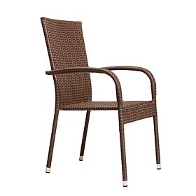Well Traveled Living Morgan Outdoor Wicker Chair - Mocha