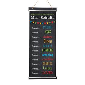 When You Enter this Classroom Teacher Hanging Canvas