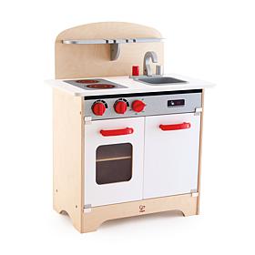 White Fully Equipped Wooden Gourmet Kitchen for Kids