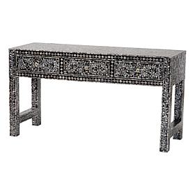 Wholesale Interiors bali and pari Elara Coastal Capiz 3 Drawer Console