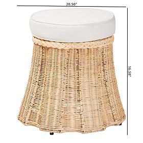 Wholesale Interiors bali and pari Ying Rattan Ottoman, Small